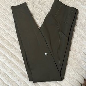 Dark olive (green) fast and free leggings, size 6